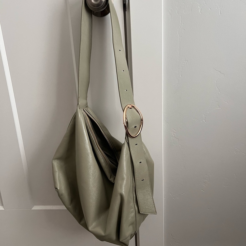 Anthropologie Sage Green Shoulder Bag